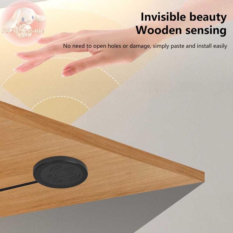 AFIYM Penetrable Wooden Partition Touch Sensor LED Light Switch Hand ...