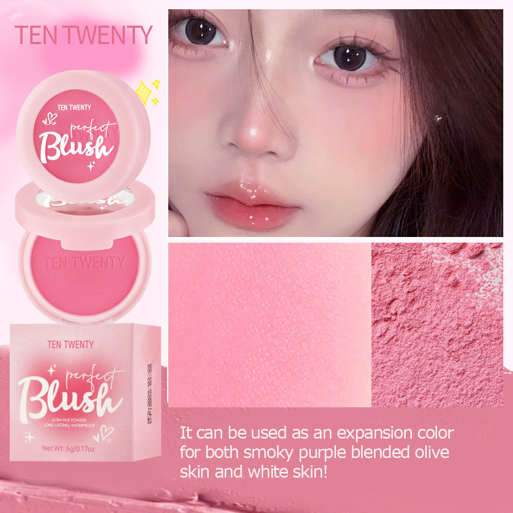 TEN TWENTY Waterproof Blush Powder Natural Pigmented Matte Highlight ...