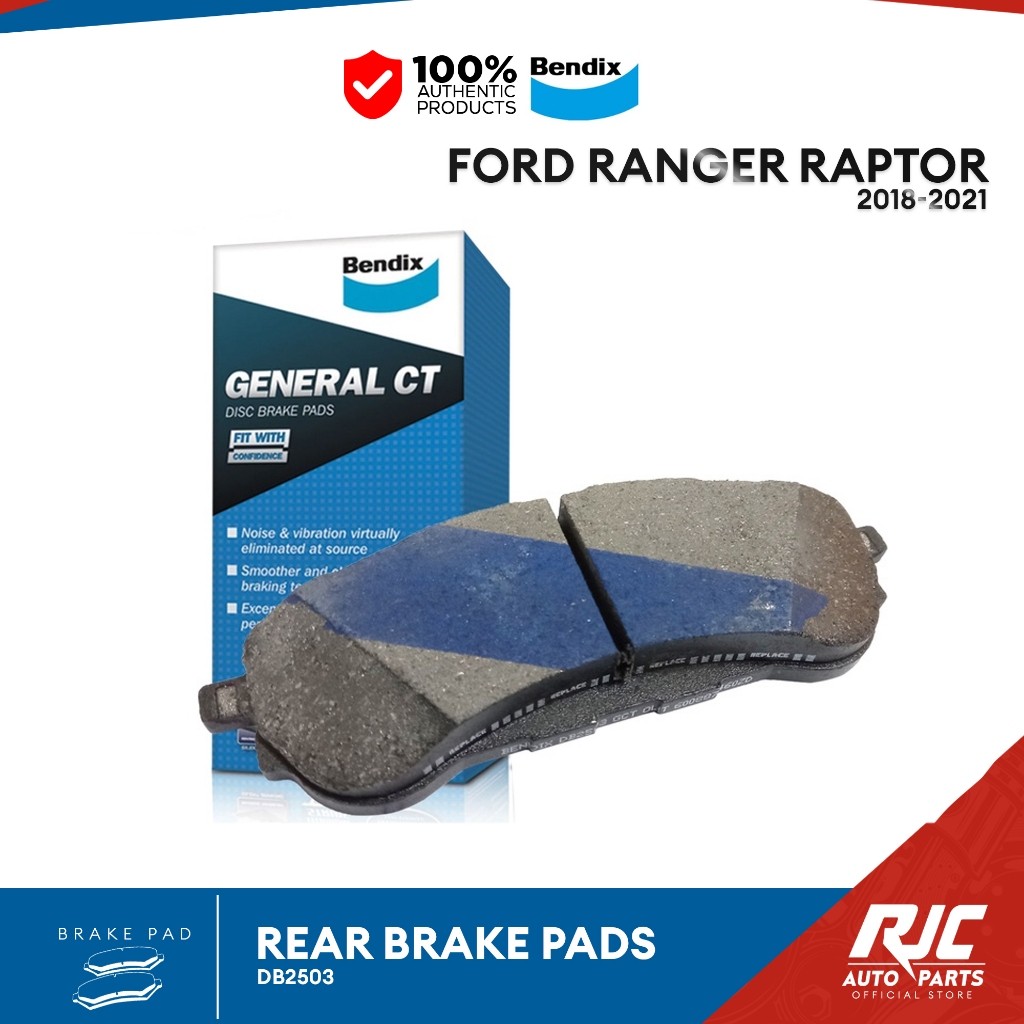 BENDIX BRAKE PAD FORD RANGER RAPTOR REAR 2019-2022 DB2503 1set | Shopee ...