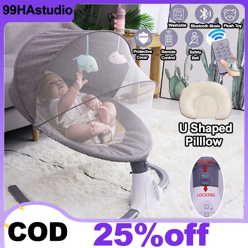 Electric Rocking Chair for Baby Infant Rocker Foldable Baby Electric ...