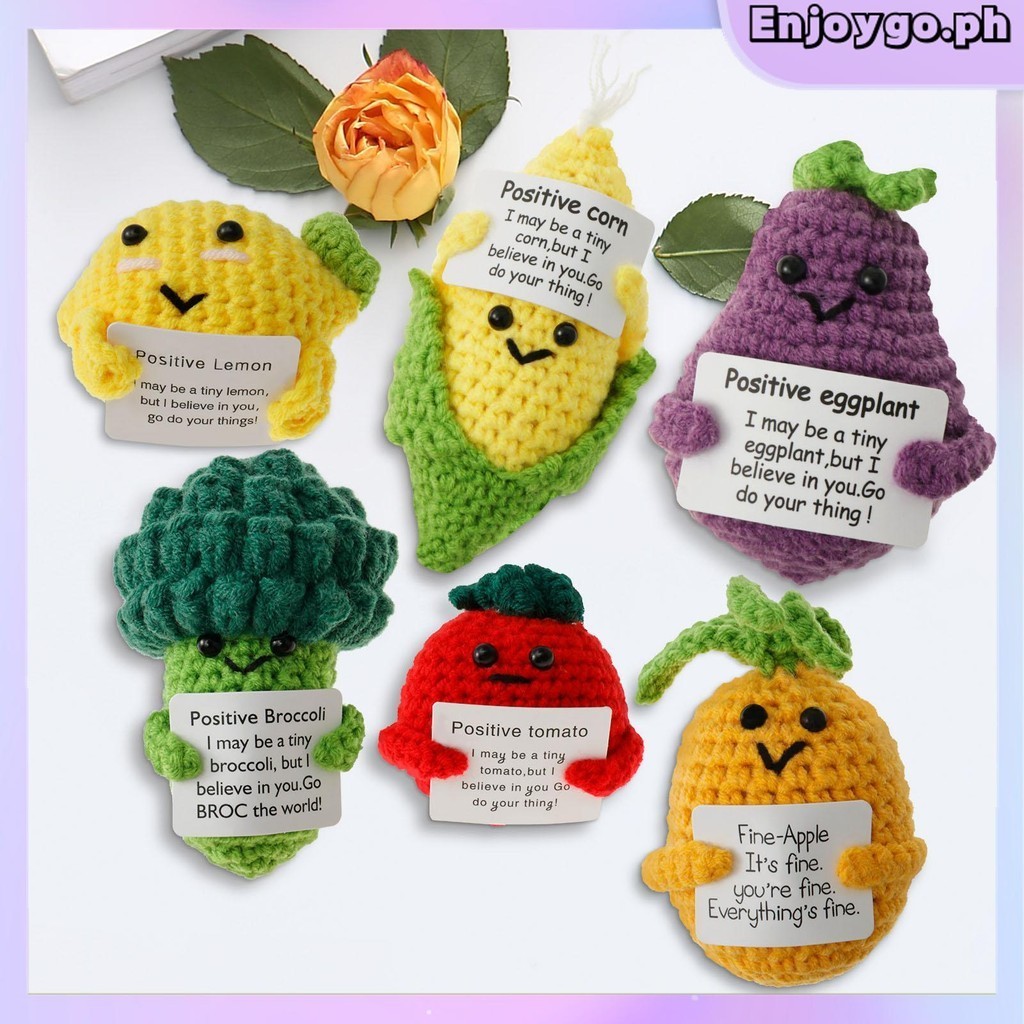 Positive Crochet with Inspiration Card Positive Broccoli Potato ...