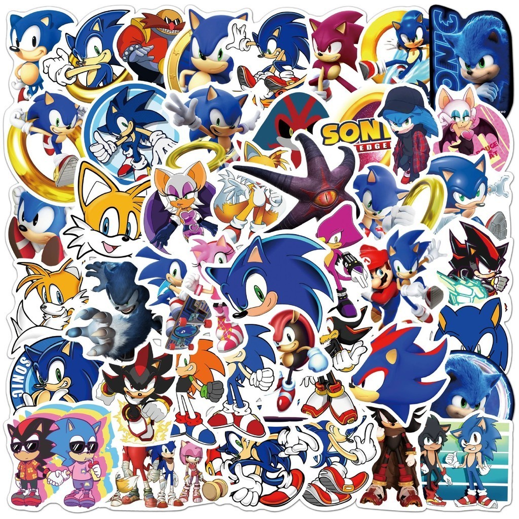 Y&P| Sonic the Hedgehog Stickers Set Cartoon Graffiti Waterproof Decals ...