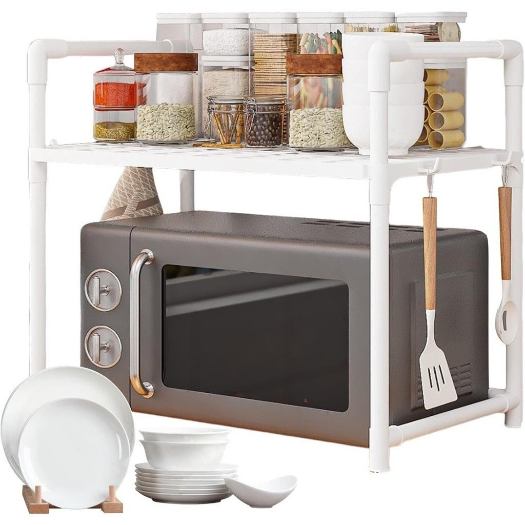 Microwave Shelf - Kitchen Countertop Organizer | Heavy Duty Utility ...