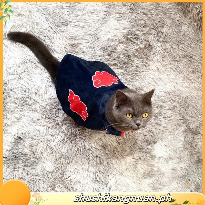 Anime Naruto Cat Cloak Akatsuki Cosplay Halloween Party Pet Dog Cat