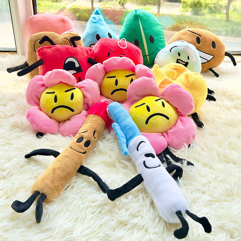 Battle for Dream Island Plush Toy Leafy Firey Flower Block Waterdrop ...