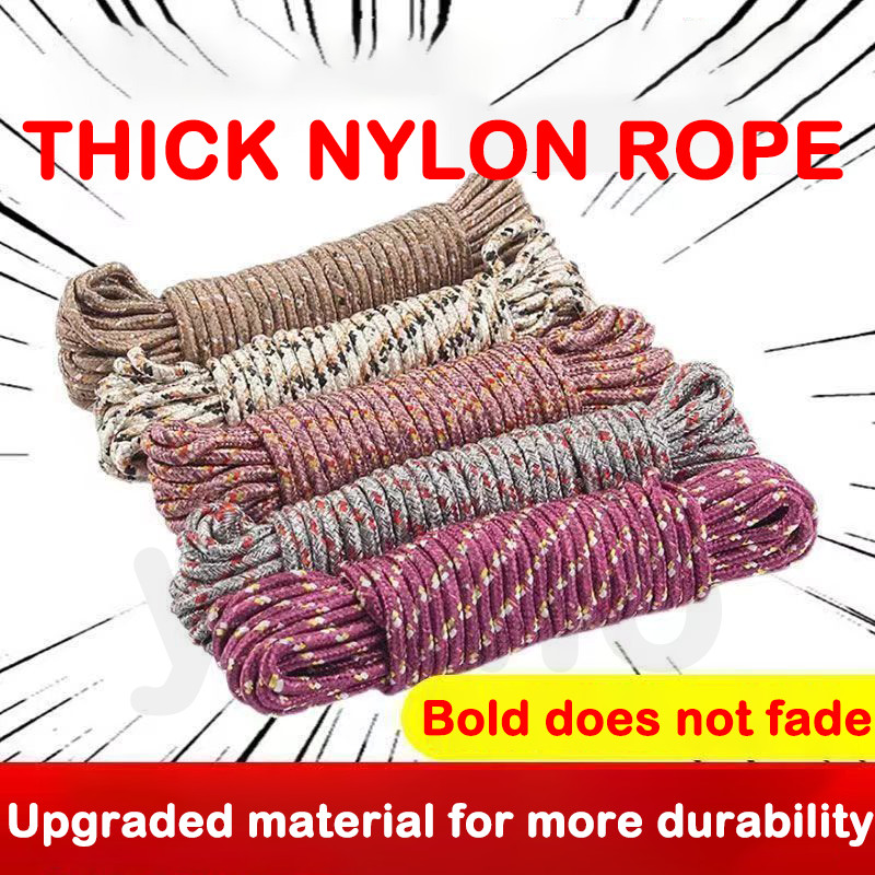 5M Colorful Multifunction Nylon Washing Clothes Line Rope Clothesline ...