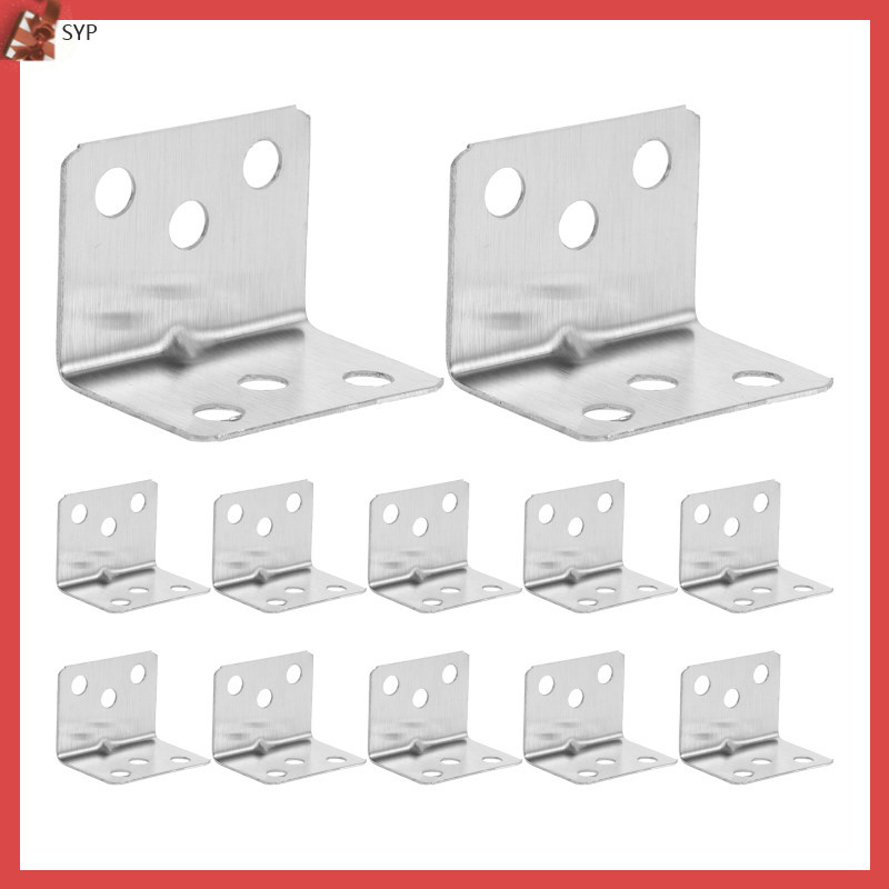 Stainless Steel Corner Code 12 Pcs Right Angle Bracket Table Top ...