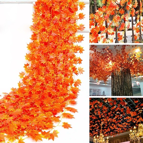 Artificial Simulation Maple Leaf String Maple Leaves Autumn Wedding ...