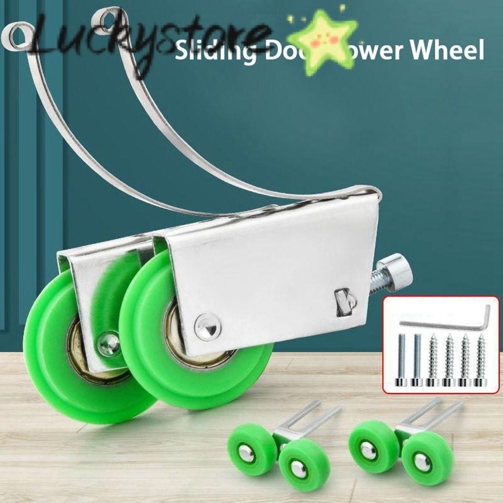 LUCKY 4PCS Door Runners Rollers, Aluminum Alloy Silent Sliding Door