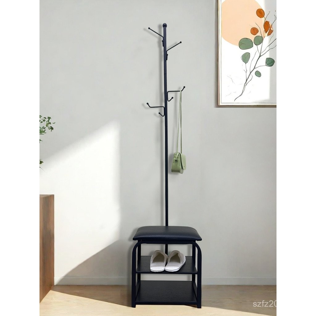 Apartment Integrated Clothes Rack and Shoe Bench Entrance Hallway Shoe ...