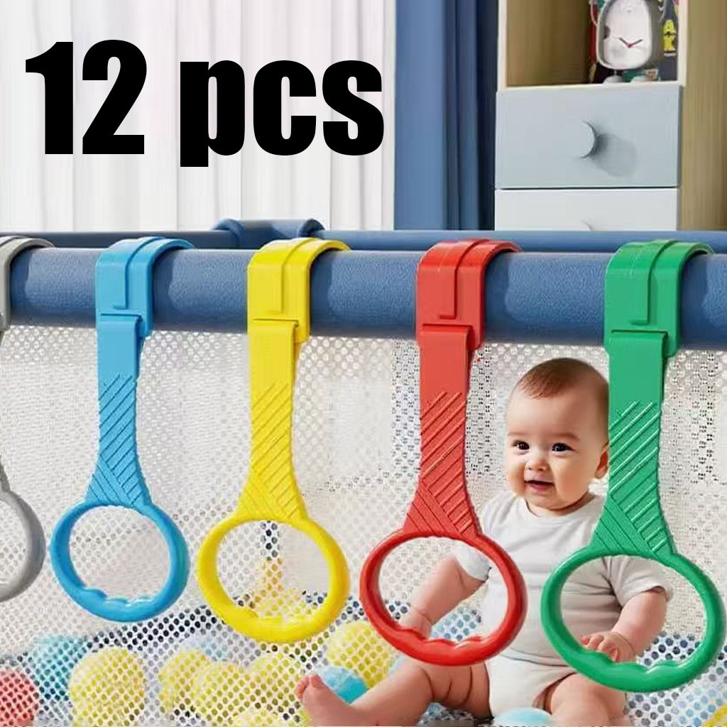 12Pcs Baby Crib Pull Rings/Baby Walking Training Rings/Baby Crib Pull ...