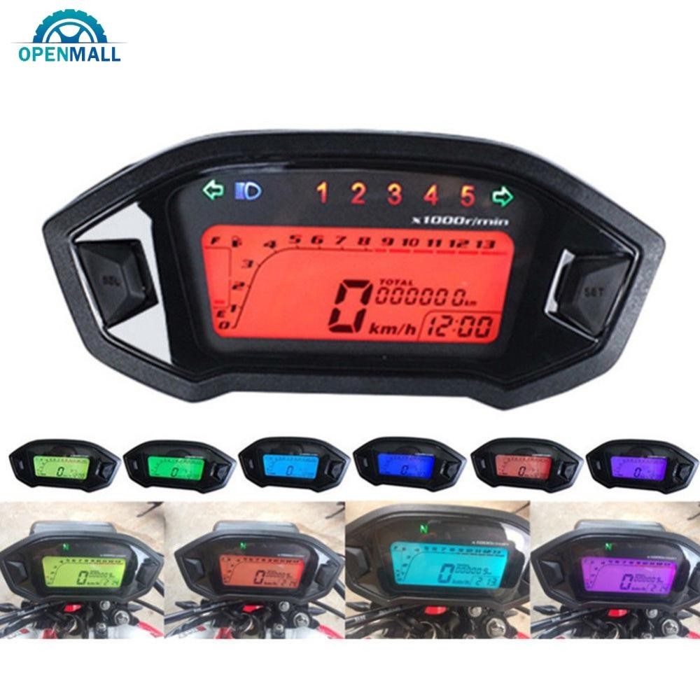 OPENMALL Motorcycle LCD Digital Backlight Odometer Speedometer Meter ...