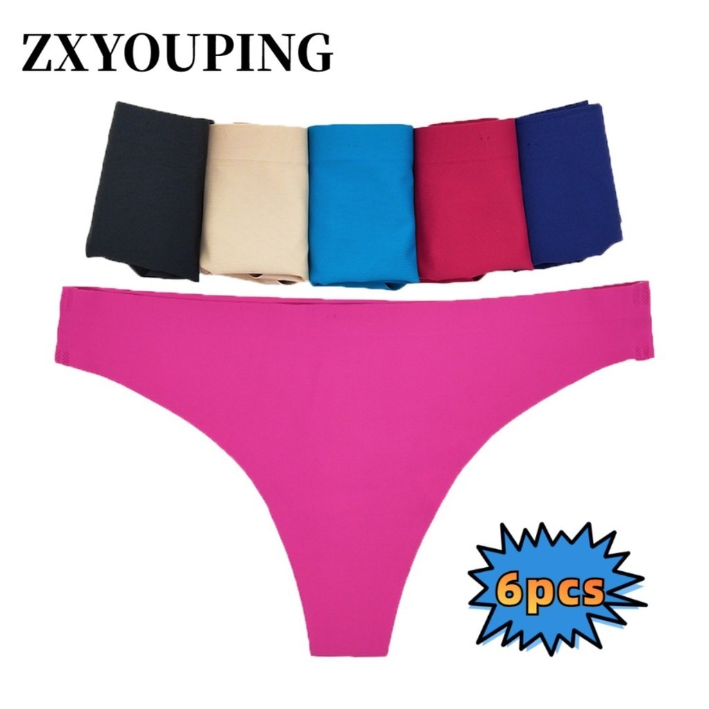 ZXYOUPING 6pcs/set Panty for Women Low Waist T Back Panties Seamless  Underwear Set #1506
