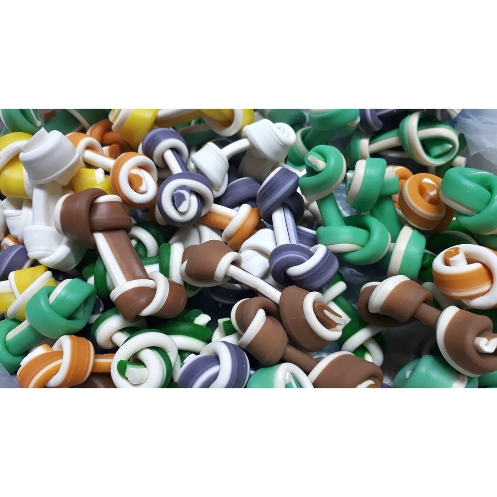 Knotted Bone Dog Treats Rawhide Chew Bone Dog Reward Training Treats