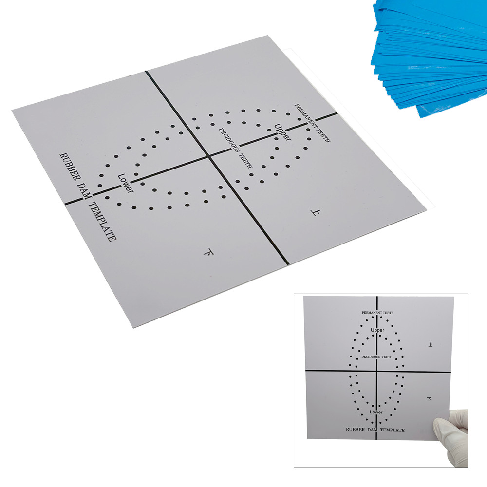 Dental Rubber Dam Punch Hole Positioning Board Barrier Acrylic Template