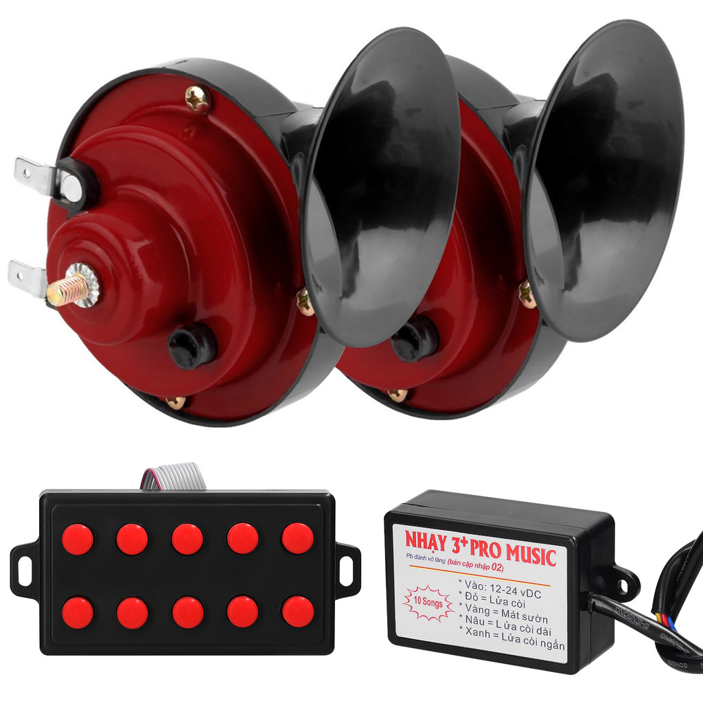 2PCS 12 V Universal Double Tone Horn Car Motorcycle Air Horn Loud