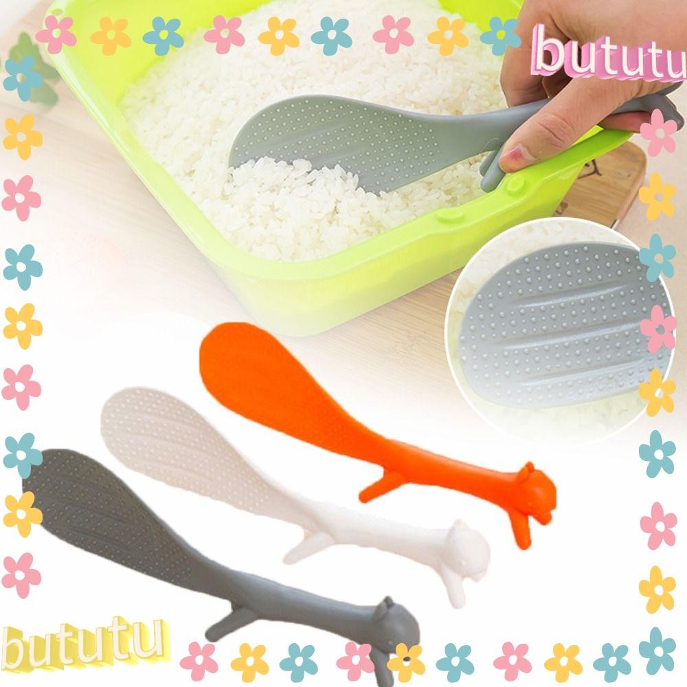 BUTUTU Rice Scoop, Can Stand PP Squirrel Shaped Ladle, Lovely Non Stick ...
