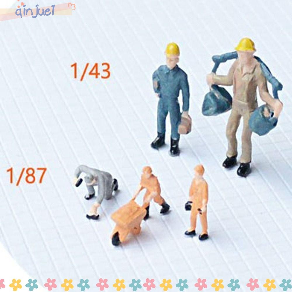 QINJUE1 10/25pcs Construction Worker Model, Plastic Mini Building ...