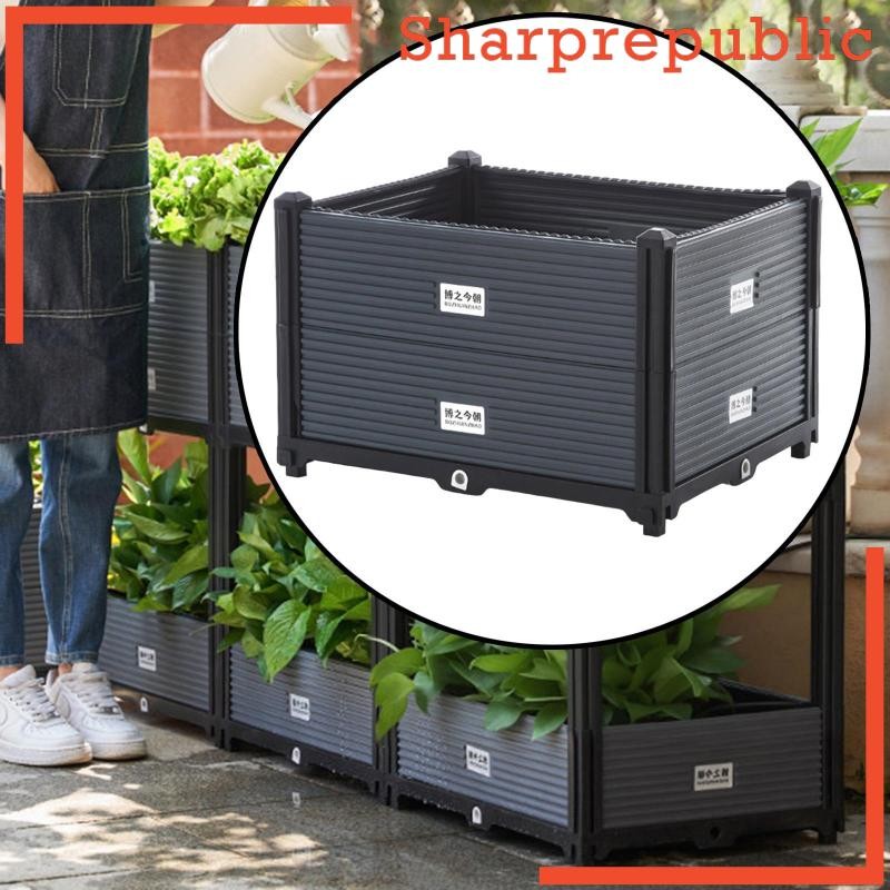 [Sharprepublic] Raised Garden Bed with Drainage Hole Patio Deck Larger