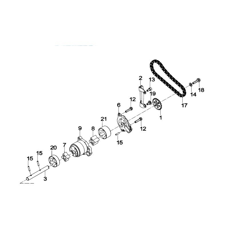Cfmoto spring wind motorcycle 400 NK650GT650MT650 Guobin oil pump chain ...