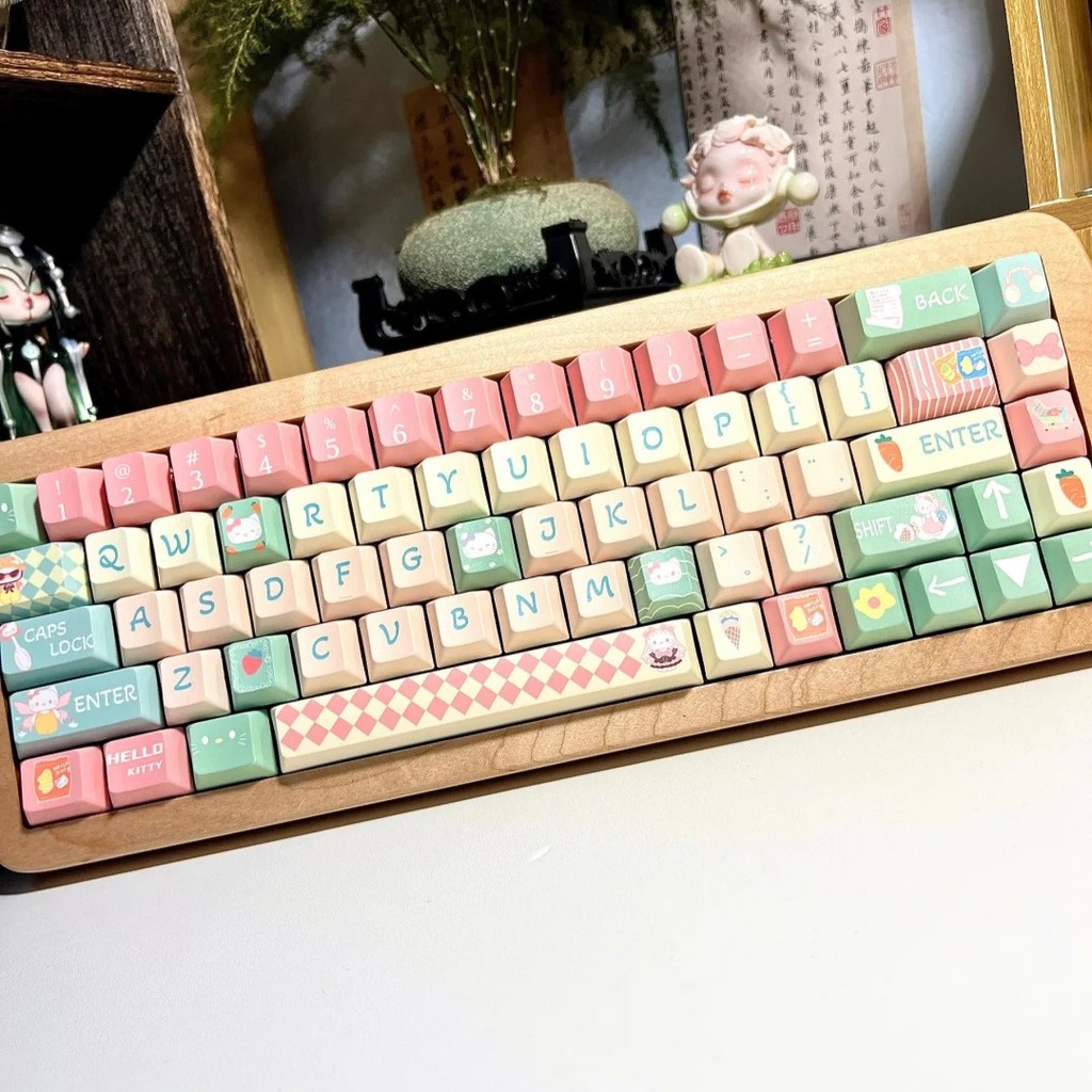 Hello Kitty Keycap Cherry/MOA Profile 130 Keys PBT Five-sided Dye ...