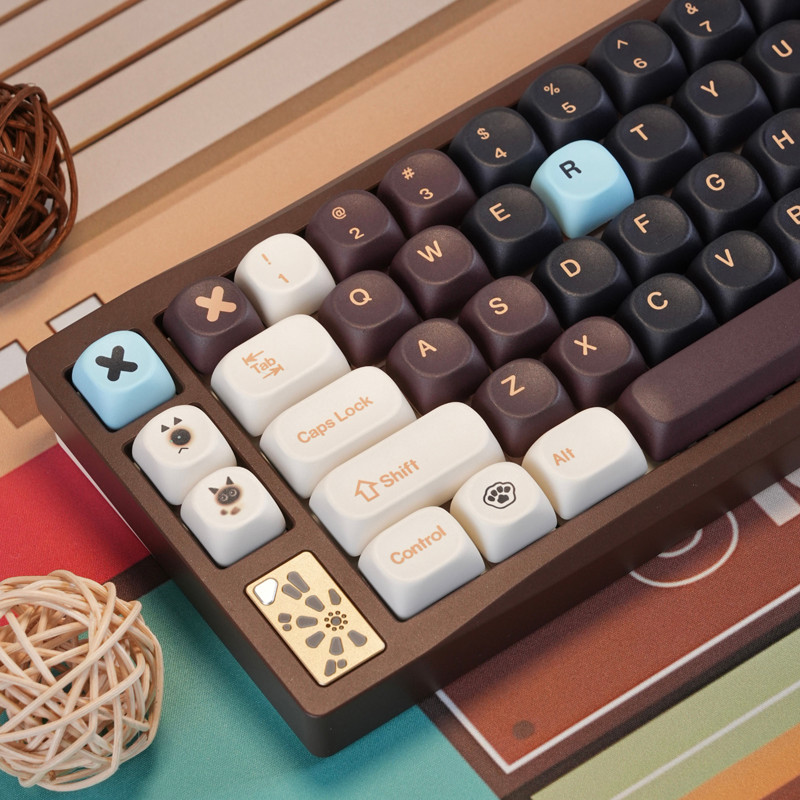 Brown Sugar Bobo Keycaps Thai English MOA Profile DYE-SUB Cute Keycaps ...
