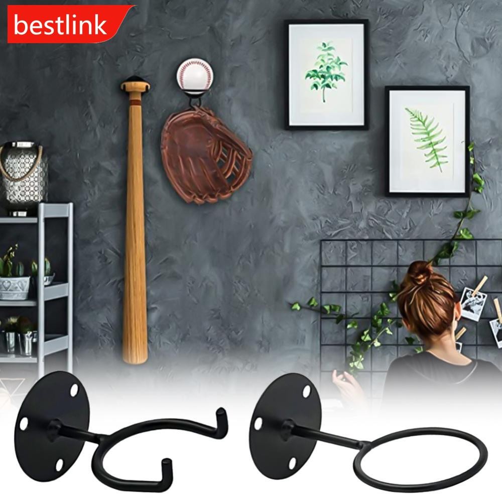 BESTLINK Wall Mounted Baseball Storage Rack No Paint Peeling Baseball ...
