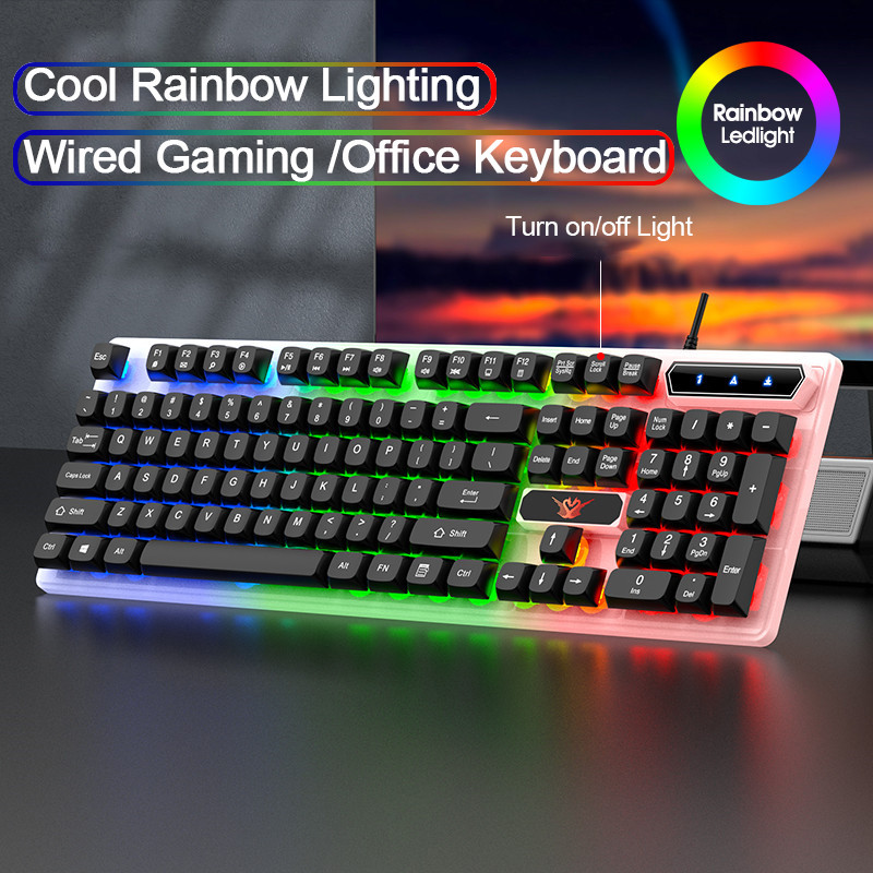 K5 Wired Office Typewriting Keyboard Mechanical Feel Gaming Keyboard ...