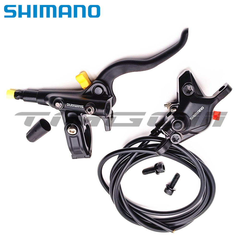 thumbnail interactive-video image 1 of Shimano Deore BL-M4100/BR-MT410 Hydraulic Disc Brake Kit – Rear, Resin Pads 1 of 6