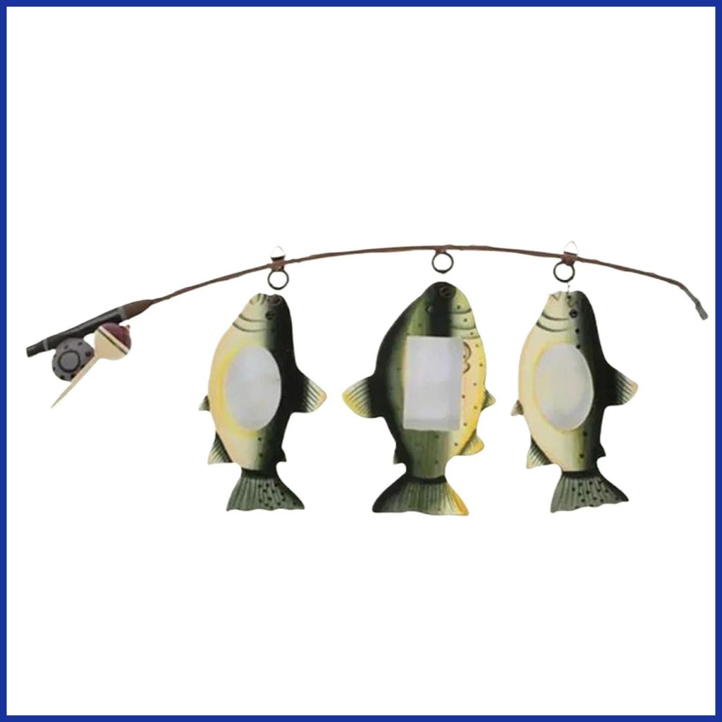 Fishing Pole Picture Frame Angler Memory Display Frame Rustic Wall ...