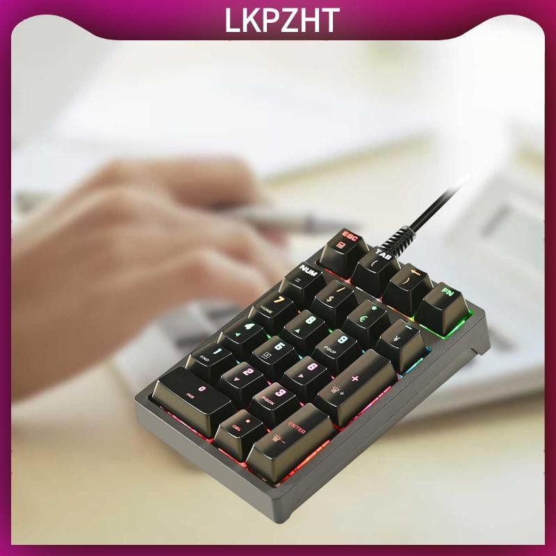 K21 Mini Mechanical Numeric Keypad USB Wired Numpad 21 Keys RGB ...