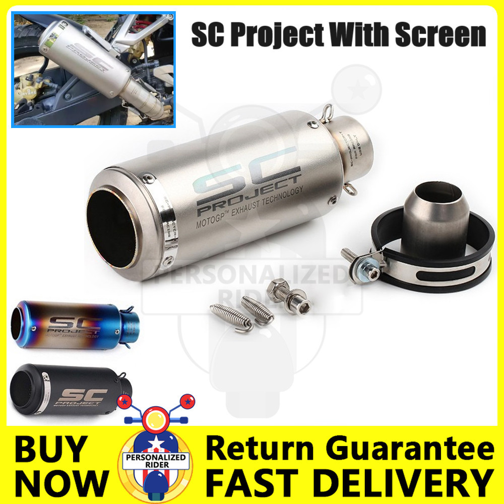SC Project Tailpipe Tail Pipe Stainless Motorbike Exhaust Rear Pipe Mio ...