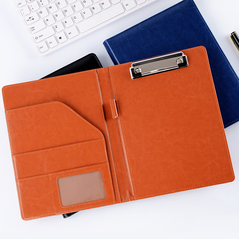 A4 Leather Portfolio Briefcase Folder Business Contracts Paper Holder ...