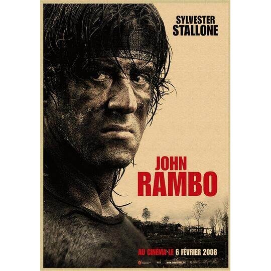 1 Piece Poster More Style First Blood Rambo Classic Movie Art Film ...