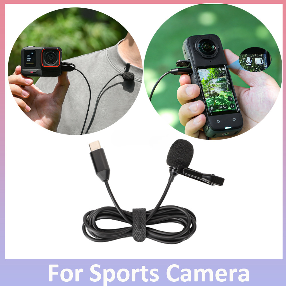 Micro Insta 360 Support D'extension De Microphone Pour Insta360 X5/X4, Support De Microphone Externe Avec Câble Audio Microphone For Insta360 X5
