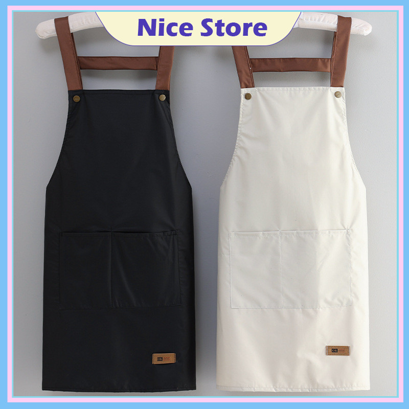 NICE Waterproof Apron Coffee Shop Barber Working Bib Kitchen Cooking ...