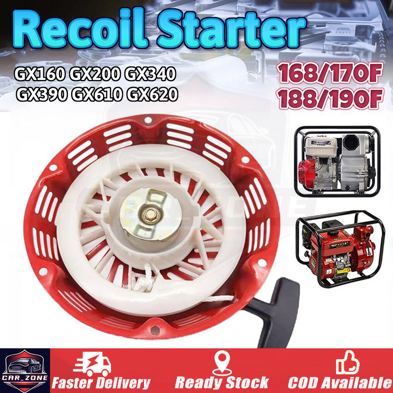 thumbnail image 2 of STIHL Recoil Pull Start Chainsaw Parts Honda Gx340 Starter RECOIL PULL STARTER Start Rope FOR HONDA GX340 GX390 GX610 GX620 11hp 13hp Generator Motor 6 Hole Honda Gx 390 Pull Start Assembly 2 of 10
