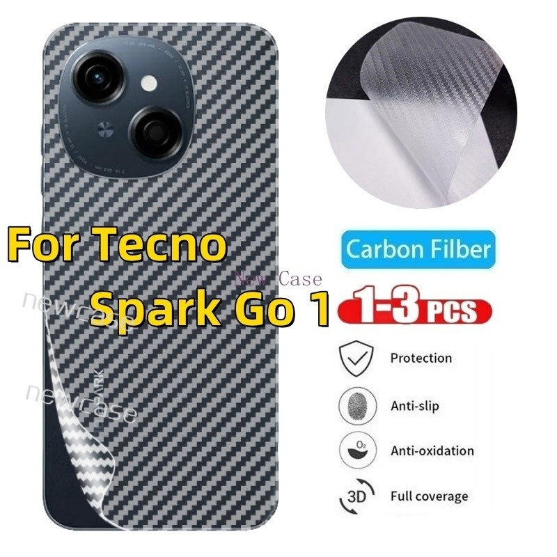 1-3Pcs Matte Back Film For Tecno Spark Go 1 4G 2024 SparkGo1 Go1 Carbon ...