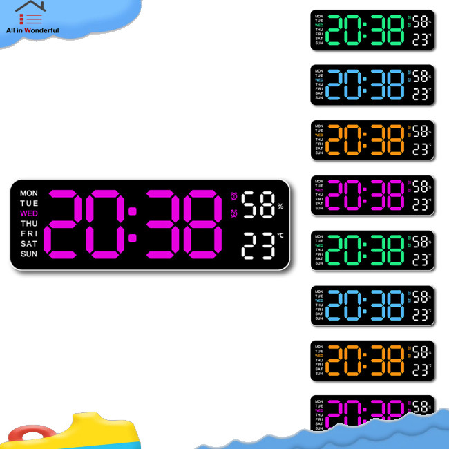 WONDER Digital Alarm Clock, LED Electronic Desktop Clock With Date