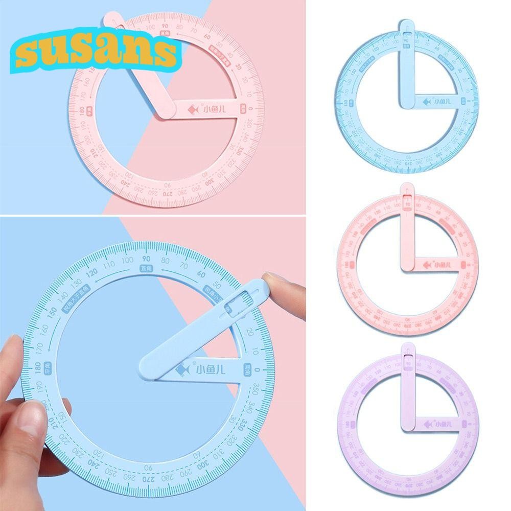 SUSANS Pointer Protractor, Plastic 360 Degree Rotation Activity Ruler ...