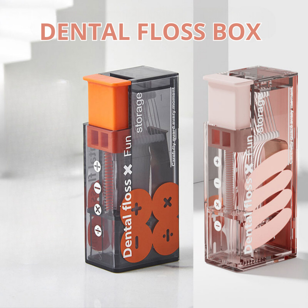 Press-Type Portable Dental Floss Box With Automatic Dispenser Dental ...