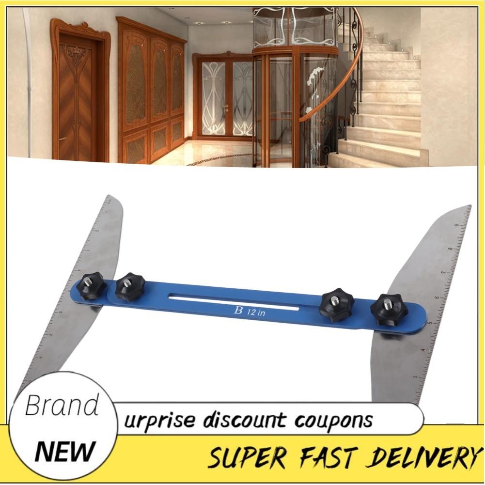 Freemarket Stair Tread Template Set Stainless Steel Measuring Ruler ...