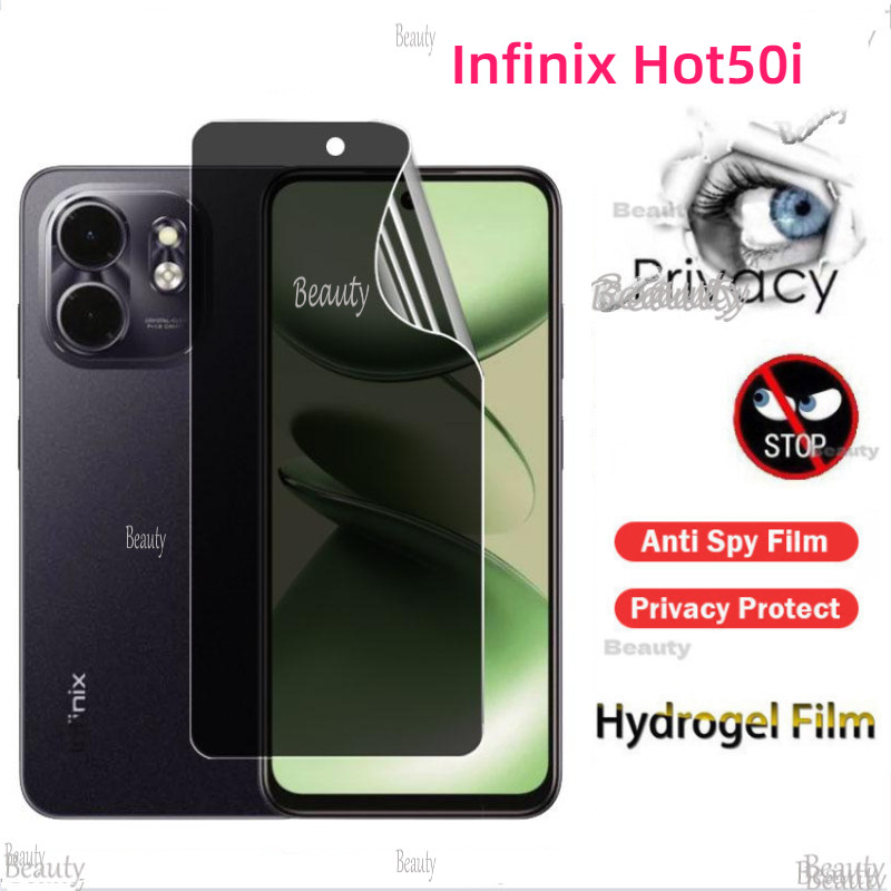 Anti-spy Hydrogel Film For Infinix Hot 50i 4G 2024 X6531 Privacy Screen ...