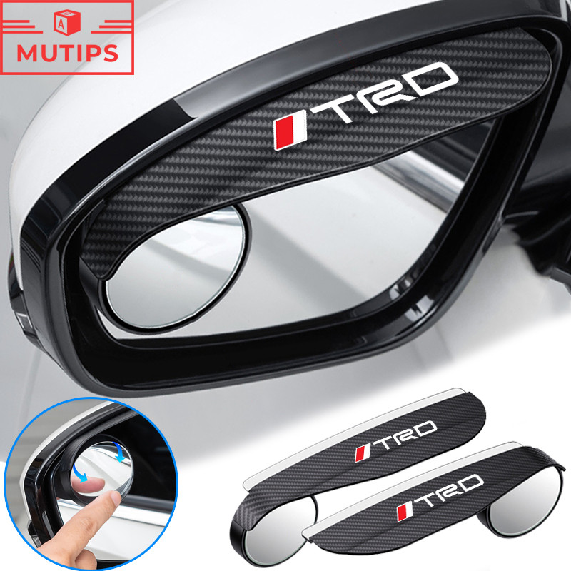 2 Pcs/Set Toyota TRD Car Rear View Mirror Rain Eyebrow Visor Blind Spot ...
