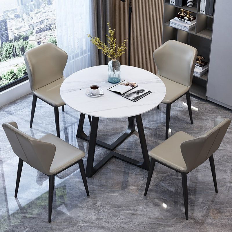 [1734People Collection]Light Luxury Rock Slab Dining Table Nordic Small ...