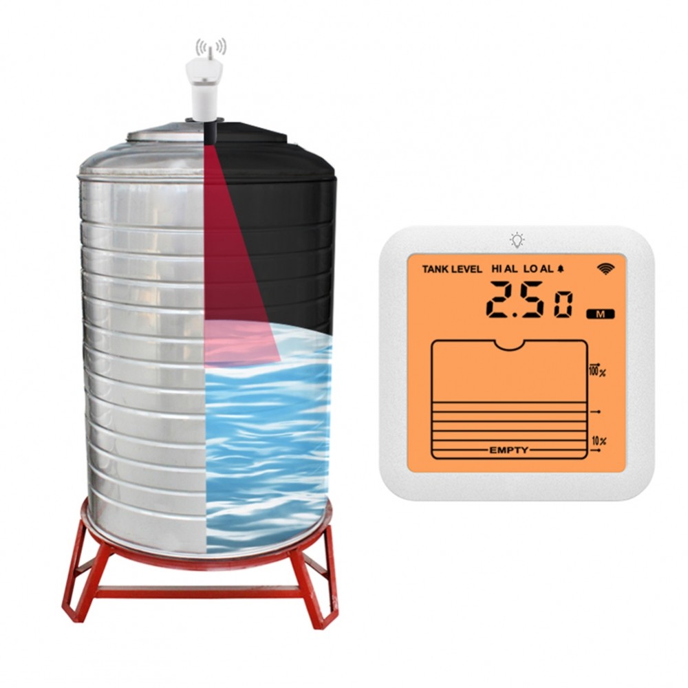 Wireless Water Level Monitor with Backlight and Easy Setup for Home or ...