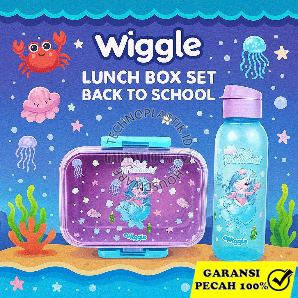 WIGGLE Lunch Box Set 600Ml Lunch Box Set & 450Ml Drinking Water Bottle ...