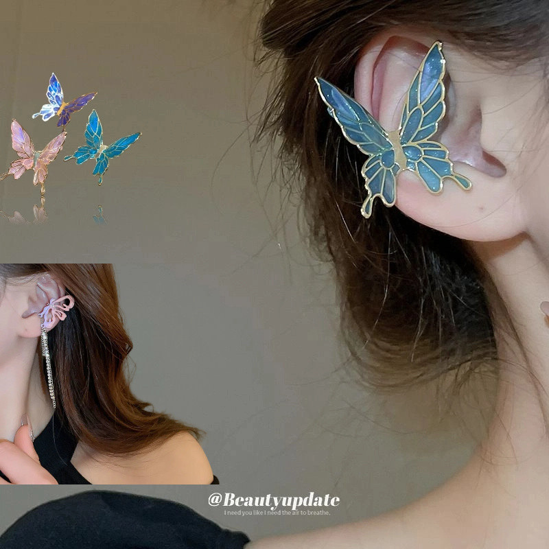 Super Fairy Butterfly/Sweet/No Pierced Ear Bone Clip/Earrings | Shopee ...