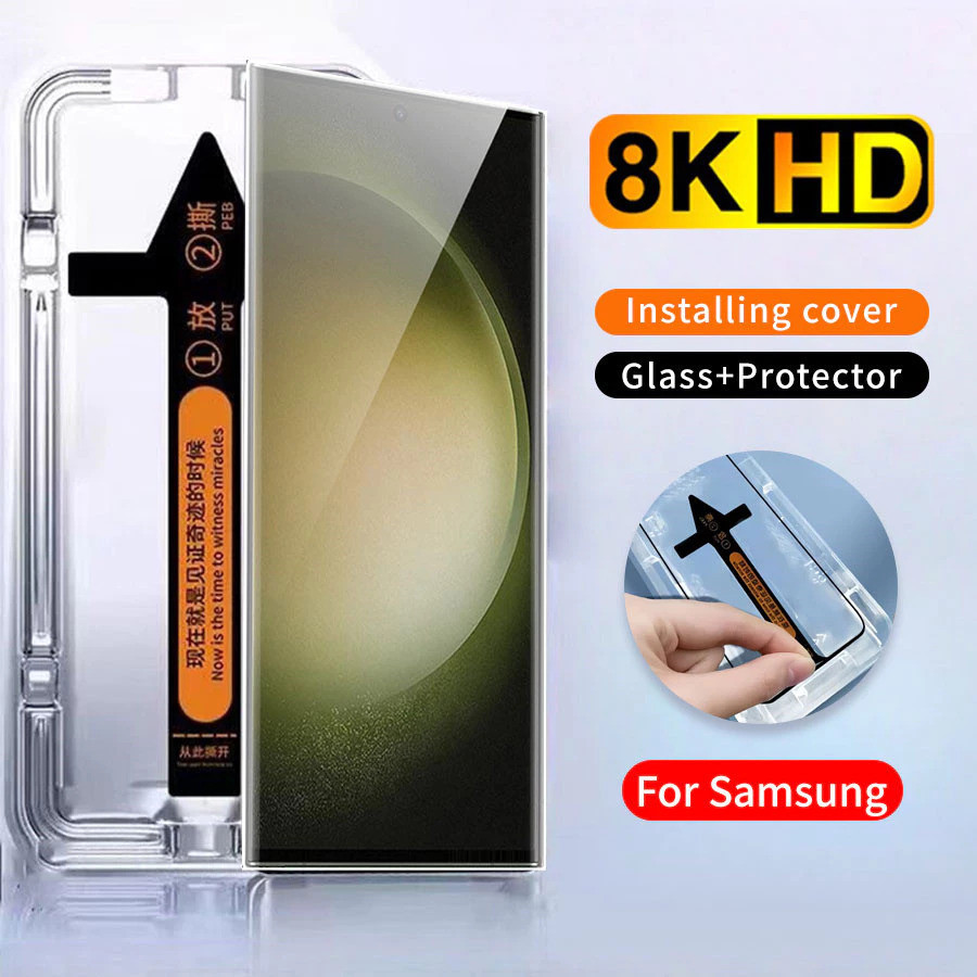 2PCS One-click Installation Full Cover Curved HD Clear Privacy Tempered ...