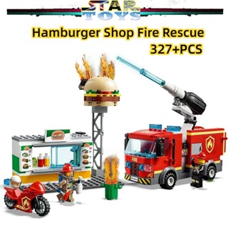 City Fire Burger bar Rescue Truck Toy 60214 Burger bar Minifigures Accessories Kids gifts boys gifts Shopee Philippines